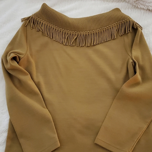 Nina Leonard Sweater fringes neck  Size L - Picture 5 of 7